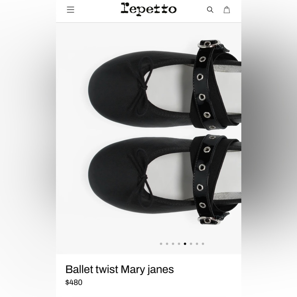 Brand New Repetto Ballet Twist Mary Jane ballet flats 37 7 - Picture 5 of 6